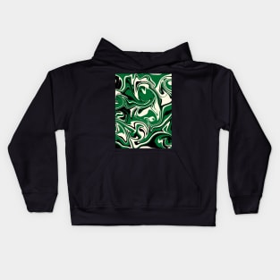 Spill - Green, Cream and Black Kids Hoodie